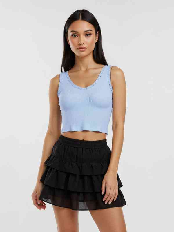 Yallyue Women's V-Neck Tank Top - Loose Fit, Sleeveless, Rayon Spandex Blend, Casual Summer Tops