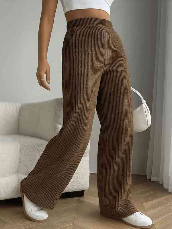 everyone wide straight corduroy trousers