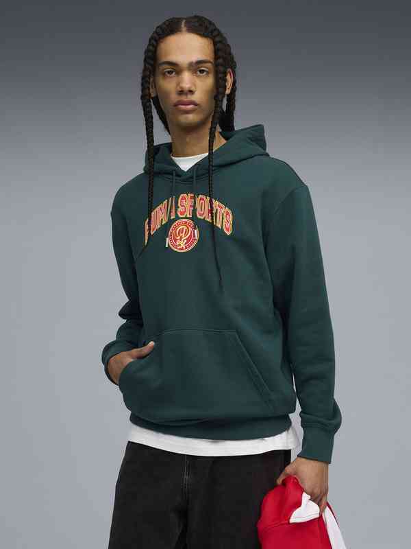 puma dark green hoodie