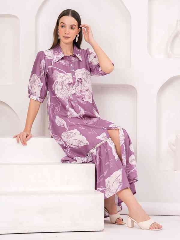 myntra ladies dresses Myntra Athena Women Burgundy Solid Maxi Dress