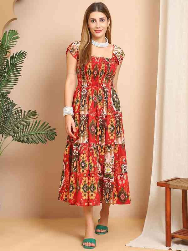 mio♡。Classic Floral Jacquard Dress Jacquard Dress - Buy Jacquard Dresses for Women Online | Myntra
