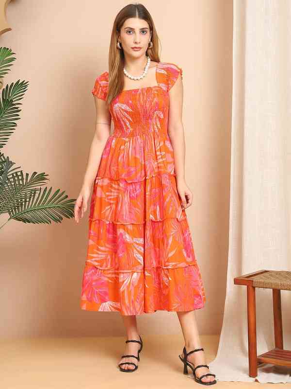 ANDRÉSD V line jacquard dress Farm Rio Sleeveless V-Neck Jacquard Lurex A-Line Maxi Dress