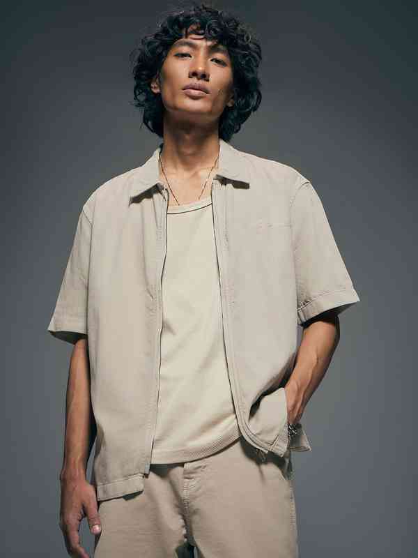 Mens Zipper Shirt - Buy Mens Zipper Shirt online in India