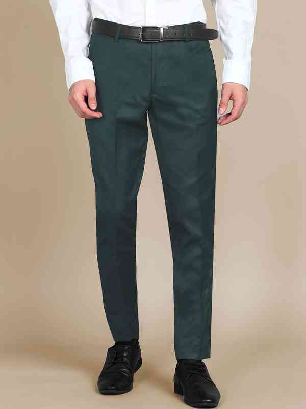 Olive Green Formal Pants Men - Buy Olive Green Formal Pants Men online in  India
