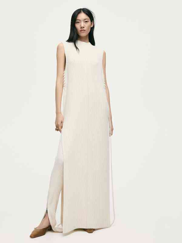 long wool knit dress Lanvin - Wool And Cashmere Midi Dress For Women - Dove