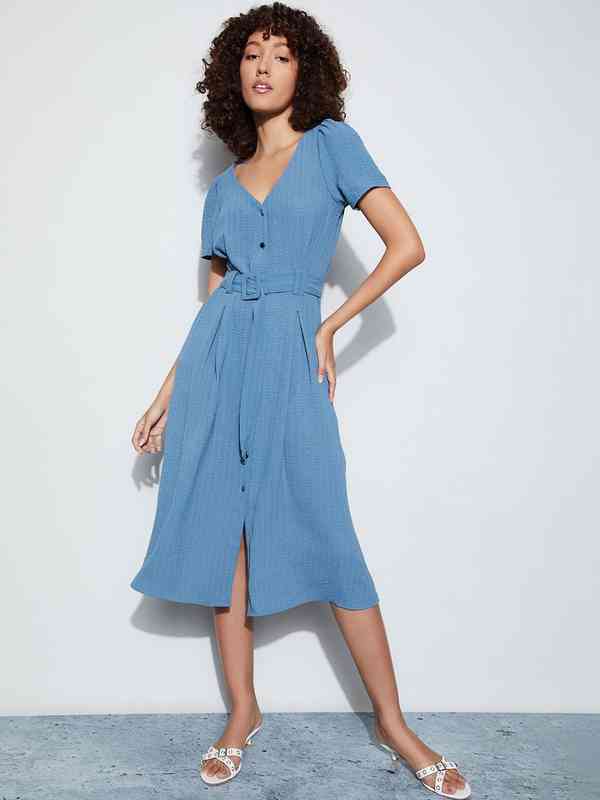 code blue dress Nora Gardner Women's Blue 3/4 Sleeve Lydia Pencil Dress #Royal 6 NWT
