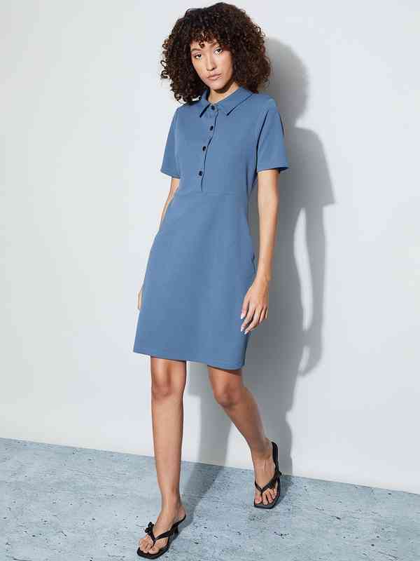 code blue dress Nora Gardner Women's Blue 3/4 Sleeve Lydia Pencil Dress #Royal 6 NWT