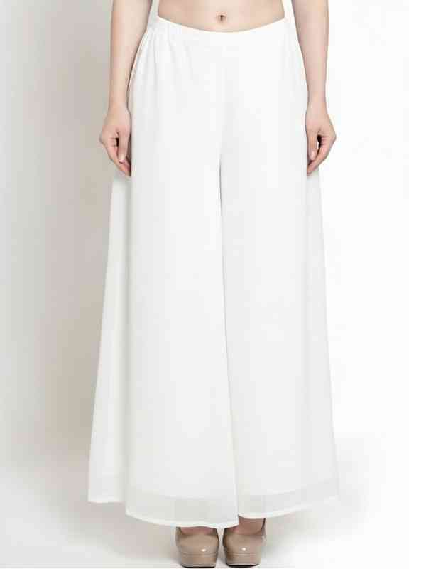 Off White Striped Fit Palazzo Pants 3596500.htm - Buy Off White
