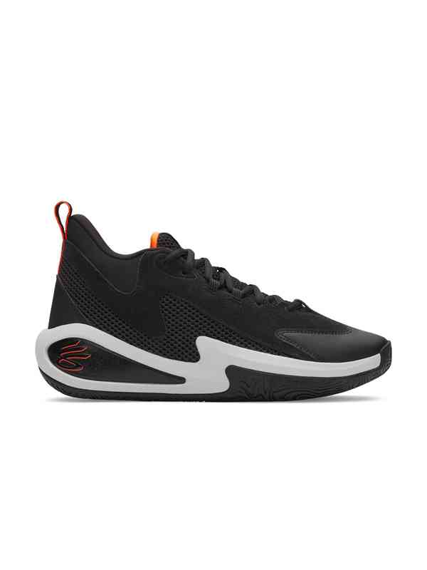 steph curry shoes black and orange