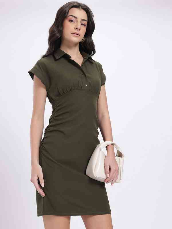 modcloth fit and flare dress Plus Size ModCloth Cutaway Shirt Fit & Flare Dress in Fruit, Size 1X main image 1