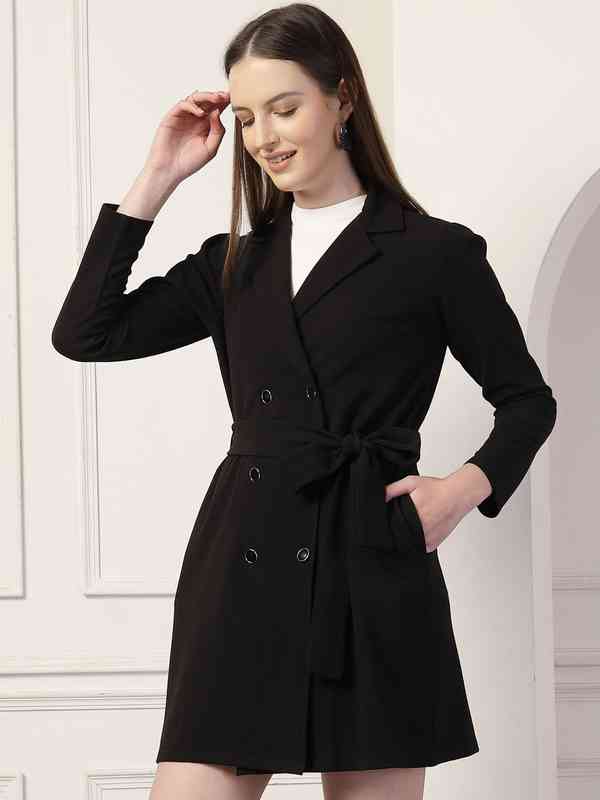 Women Black Long Coats - Buy Women Black Long Coats online in India