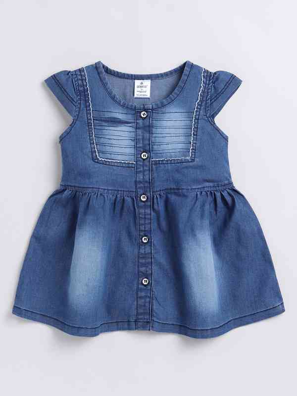 andmary ♥︎ Demi layered minidress Denim Kids Dresses - Buy Denim Kids Dresses online in India