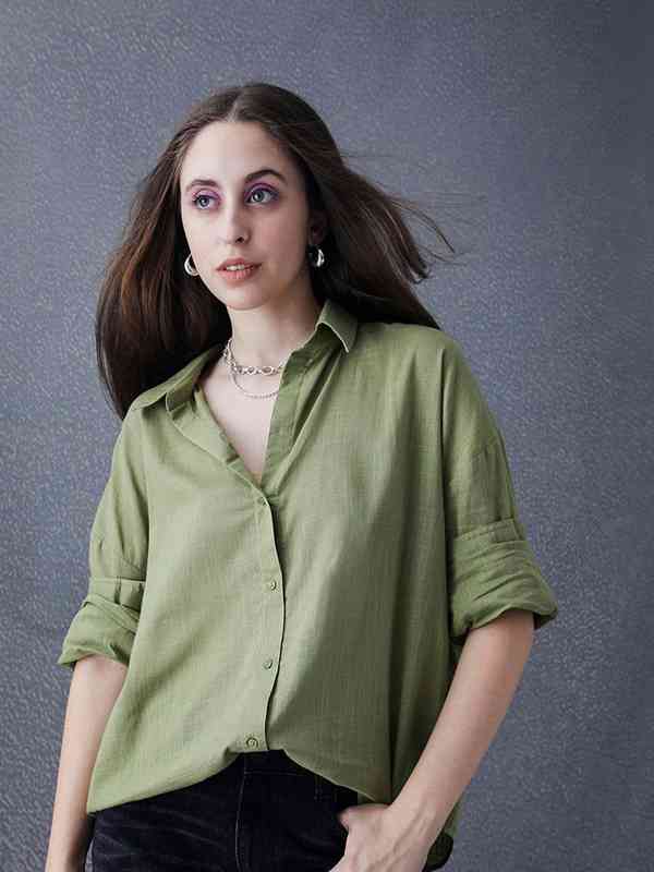 Olive Women Shirts - Buy Olive Women Shirts online in India