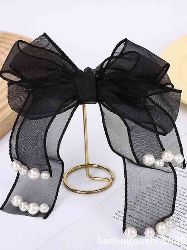 Black Embellished Alligator Hair Clip 7787322.htm - Buy Black