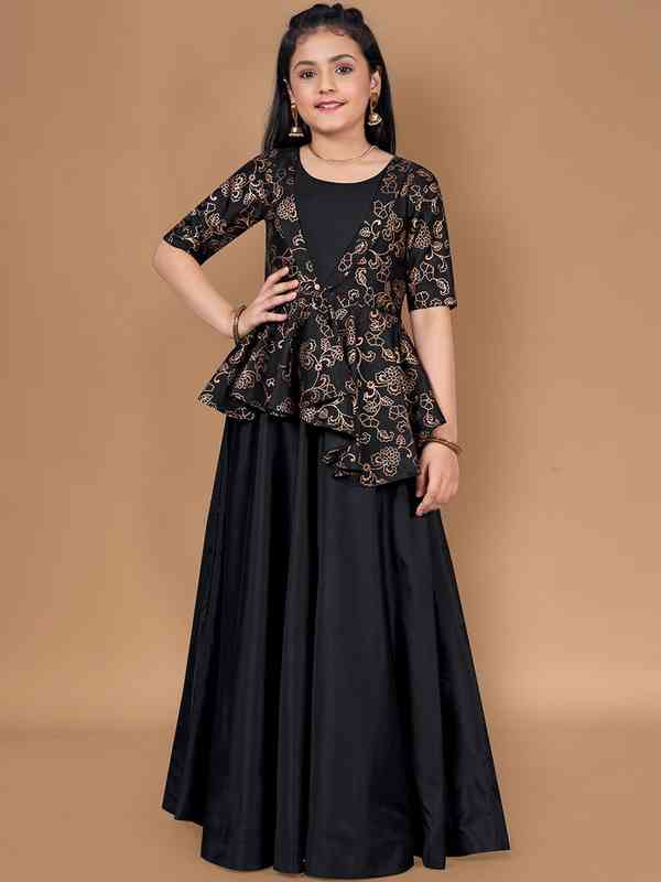 black puff sleeve babydoll dress Black Lace Bandeau and Shrug Set