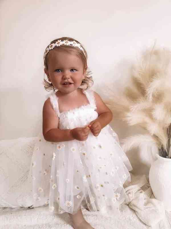baby birthday dress 1 year Cute Baby Birthday Party Tassel Sleeveless Dress Butterfly Flower Princess Dress