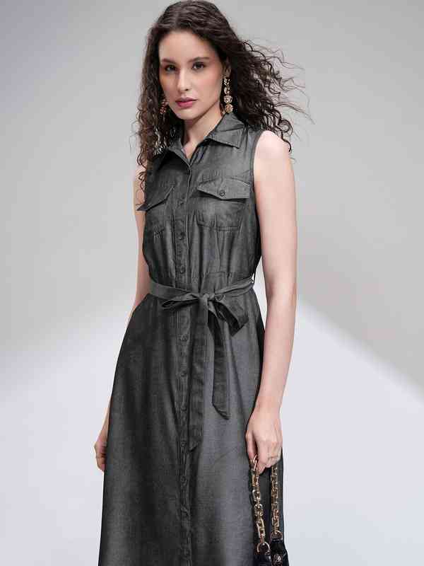 L'Or Sleeveless Coat Dress laubeblanc L'AUBE BLANC Sleeveless Coat