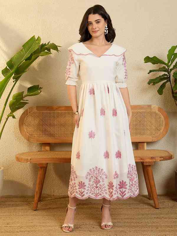 hello lovely striped midi dress Melody Floral Midi Dress