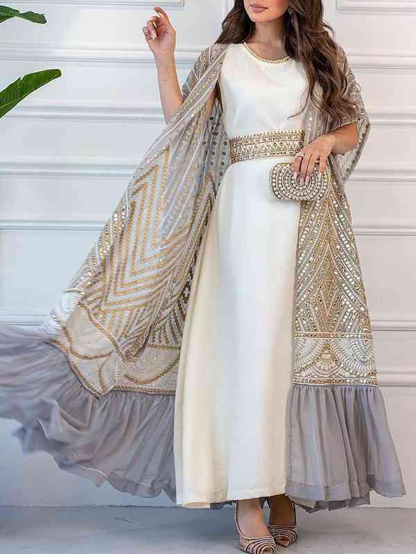 halter dress long casual Pretty Blooms Floral Mesh Halter Maxi Dress main image 0