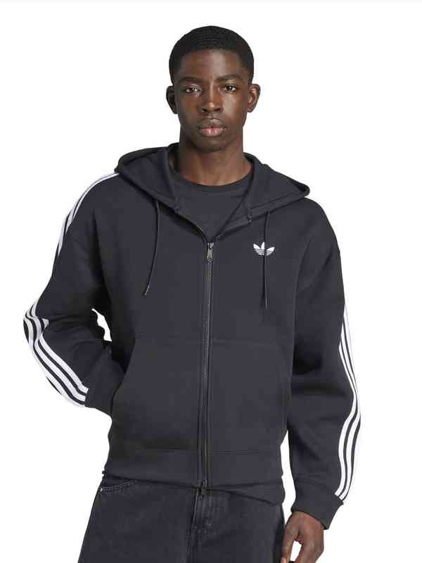 Adidas Men Black Solid Hooded Sweatshirt - Buy Adidas Men Black