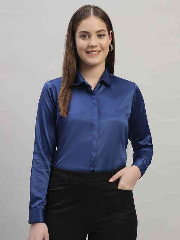 Royal Blue Shirt Women - Buy Royal Blue Shirt Women online in India