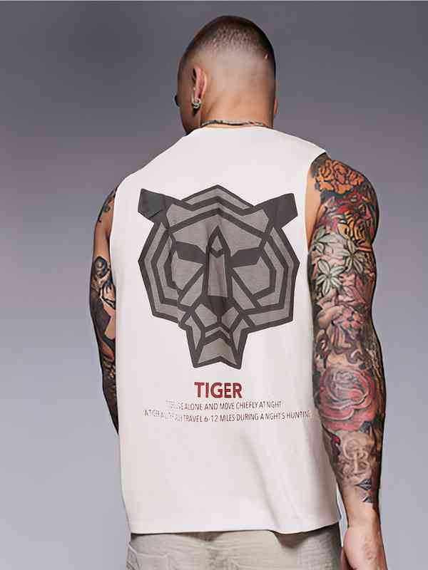 GIRUNS Mens Sleeveless Tank Top, Summer Casual Graphic Vest, Lightweight Black L - View #11