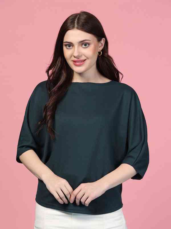 ESMOK ♡balloon tops black Lycra Black Balloon Top, Solid at ₹ 180/piece in New Delhi