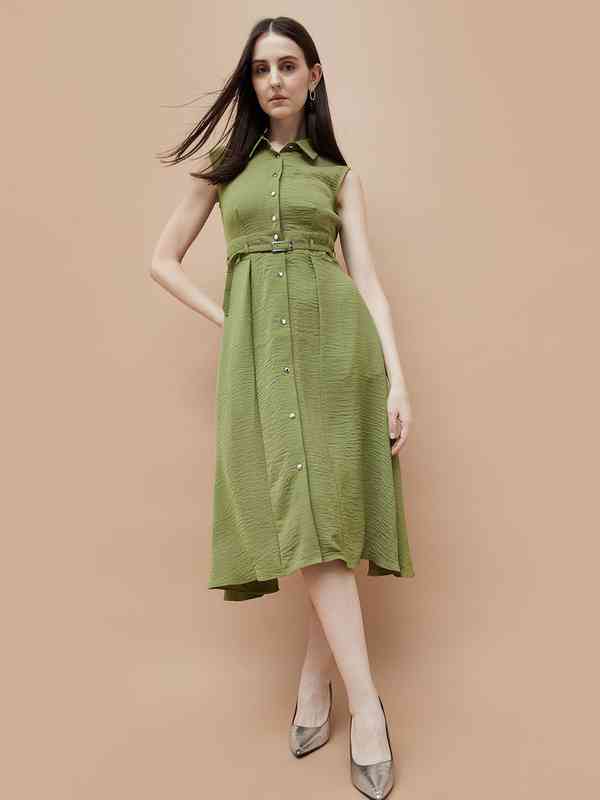 Code By Lifestyle Green Dresses - Buy Code By Lifestyle Green Dresses  online in India