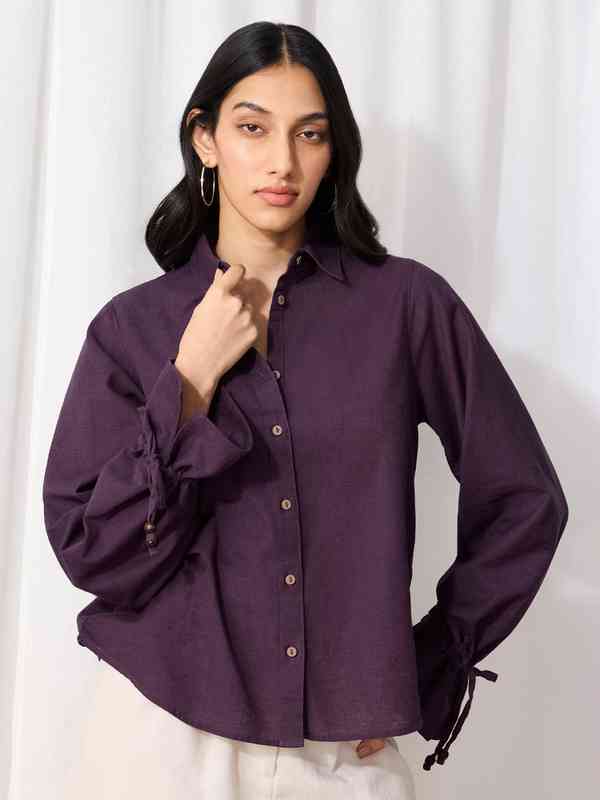 Purple Women Shirts - Buy Purple Women Shirts online in India