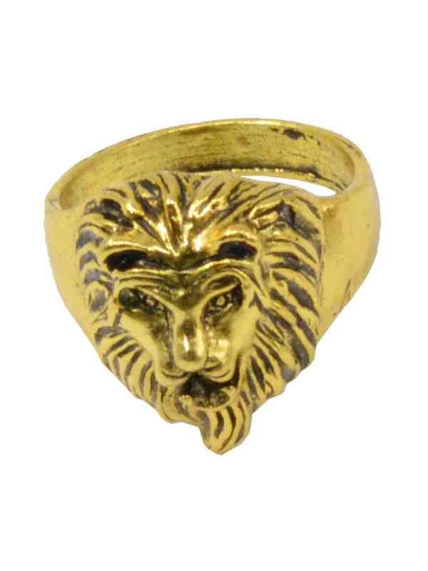 Men's Lion Head Ring In 14k Gold Or Platinum - DaVinci Emporium - Foto 5