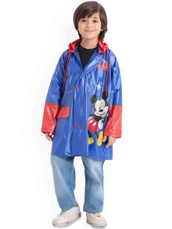 Wooksmi Kids Rain Jacket With Magic Pattern - Waterproof Windbreaker Hooded Coat, Cotton Lined For Boys & Girls