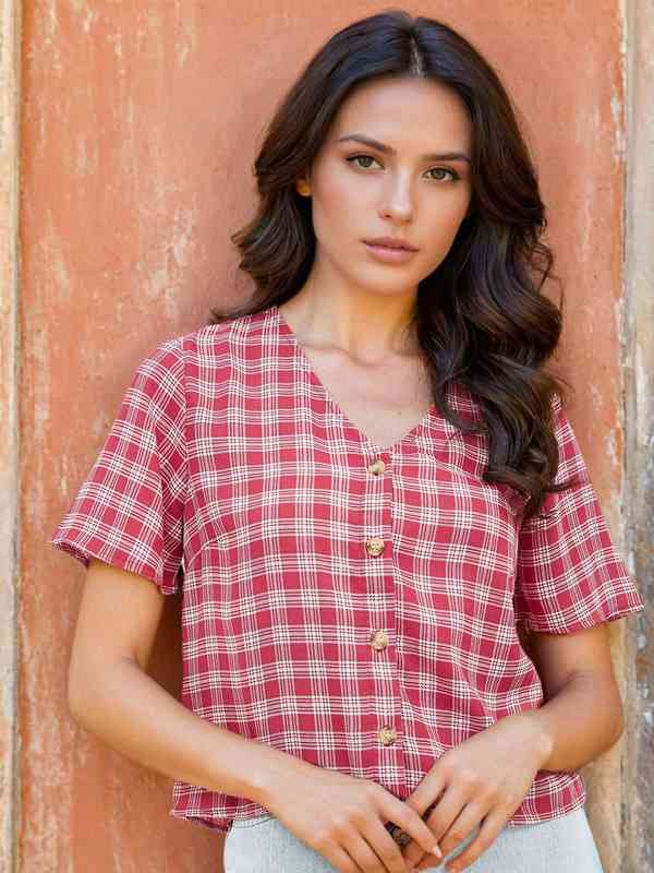 Checked Tops - Buy Checked Tops online in India