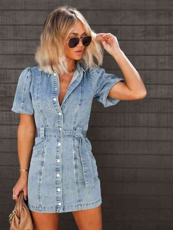 Bodycon Dress With Button - Buy Bodycon Dress With Button online in India