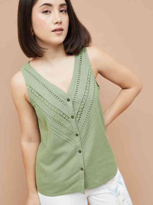 Code By Lifestyle Sleeveless Tops - Buy Code By Lifestyle