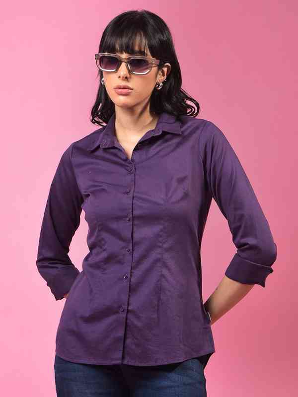 Purple Women Shirts - Buy Purple Women Shirts online in India