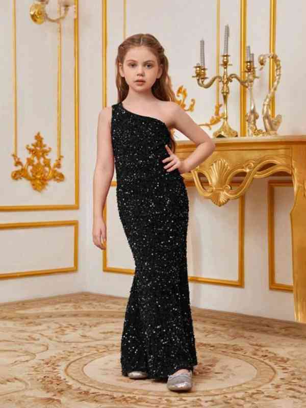 black chest of drawers dresser Margot One Shoulder Maxi Dress