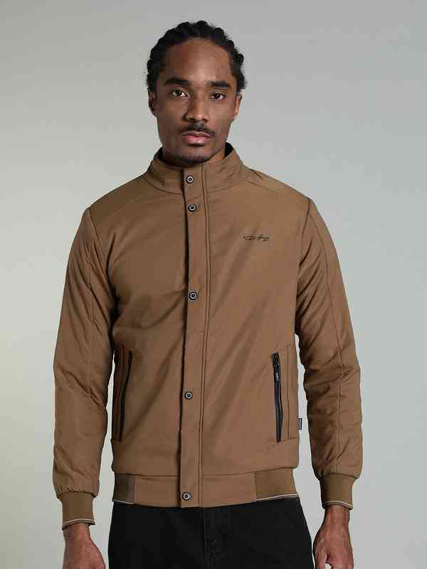 Camel Solid Bomber Jacket 4648716.htm - Buy Camel Solid Bomber