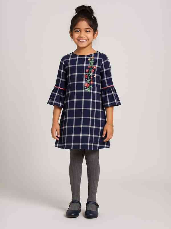 Navy Blue Grey Dresses - Buy Navy Blue Grey Dresses online in India