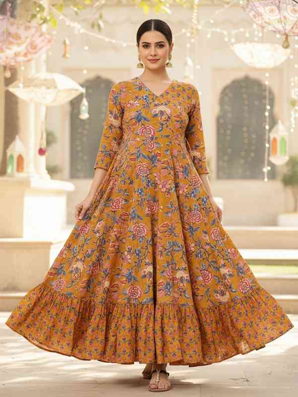 Cotton Anarkali - Buy Cotton Anarkali online in India