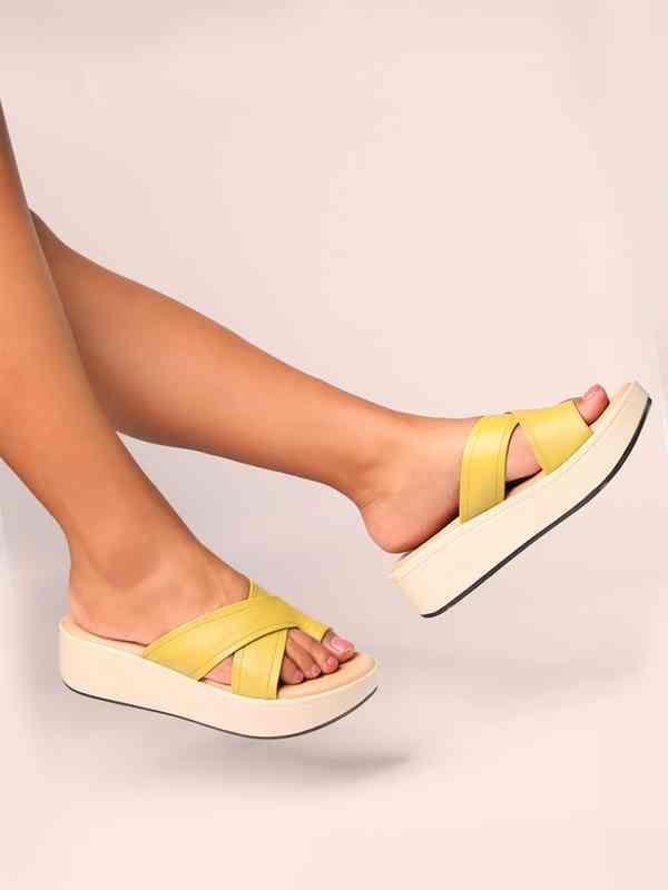 Yellow Women Heels Sandal - Buy Yellow Women Heels Sandal online