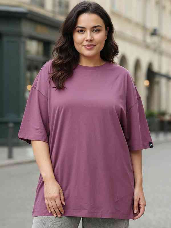 Women's Printed Short Sleeve T-Shirt — Loose Fit Tunic Top, Comfy Casual Tee For Summer - View #4