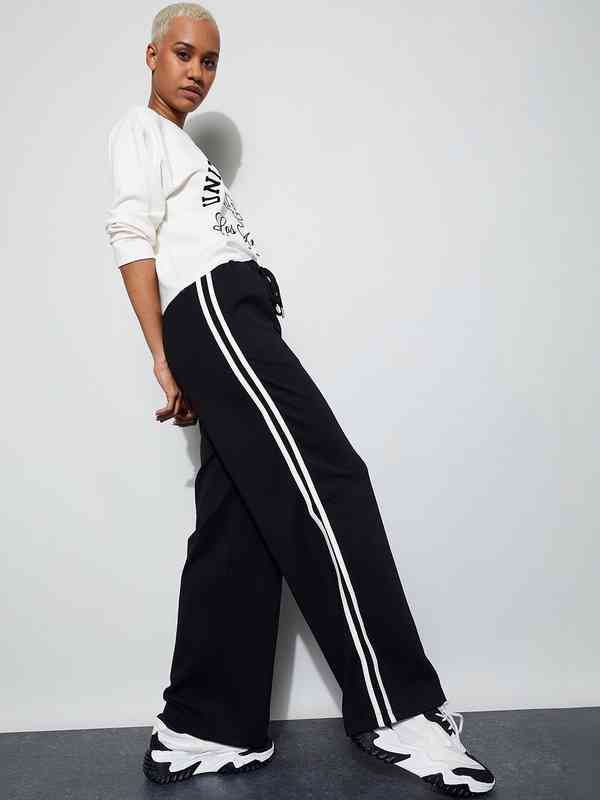 Kappa Black Active Solid Track Pants 8759385.htm - Buy Kappa Black