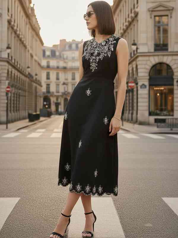 dress for a ball party Wedtrend Women Navy Prom Dress Ball-Gown Spaghetti Straps V-Neck Long Tulle  Evening Dress With Beading – WEDTREND main image 0