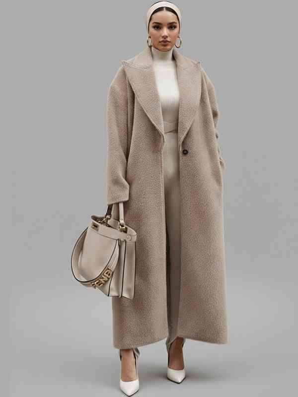 ジャケット・アウター carol shoppe GRANPA WOOL COAT IN KHAKI carol shoppe GRANPA WOOL COAT IN KHAKI Greatcoat in Brown