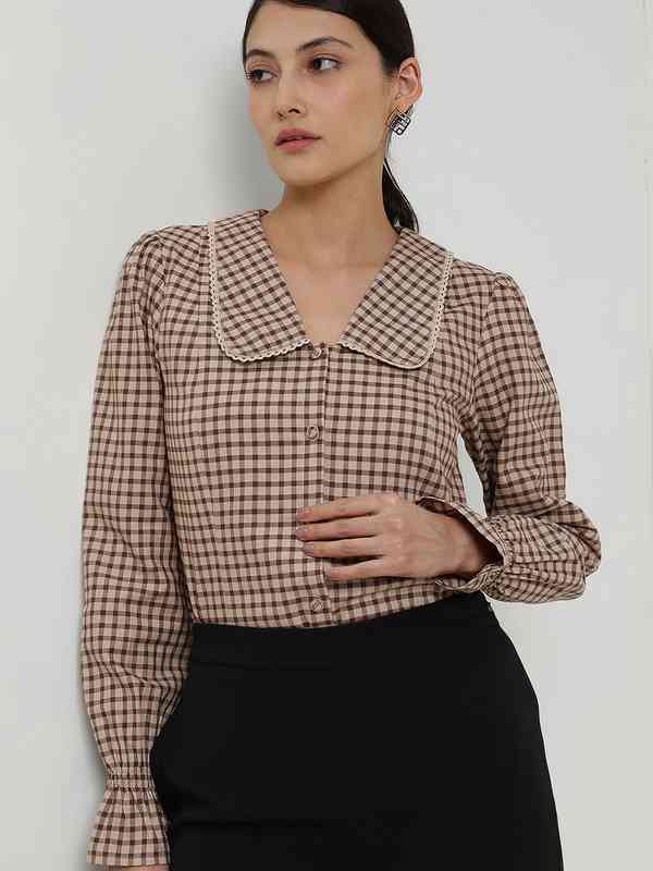 Women Check Shirts Tops - Buy Women Check Shirts Tops online in India