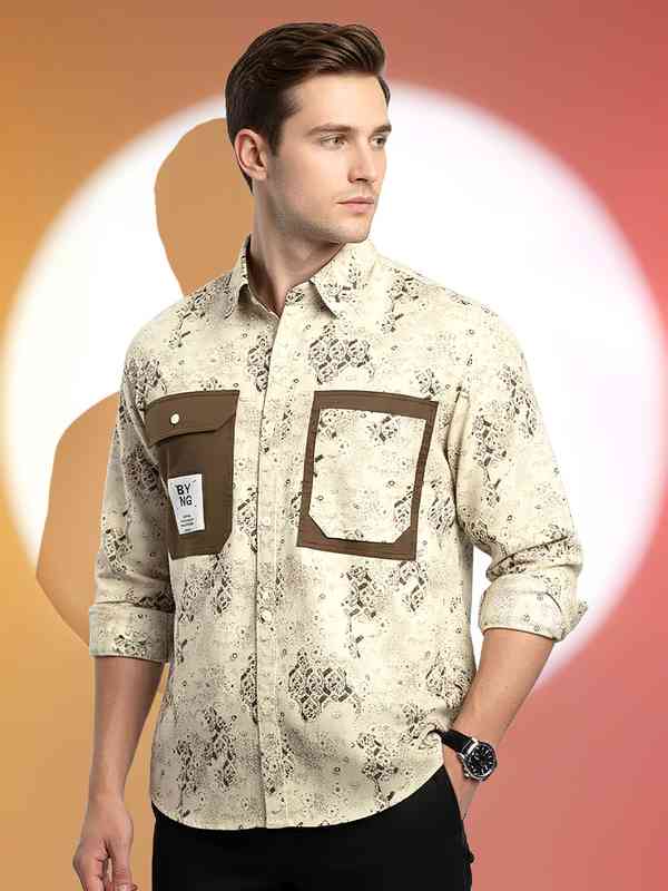 sublations SILK LINEN OVERLAP SHIRT SILK LINEN OVERLAP POCKETS