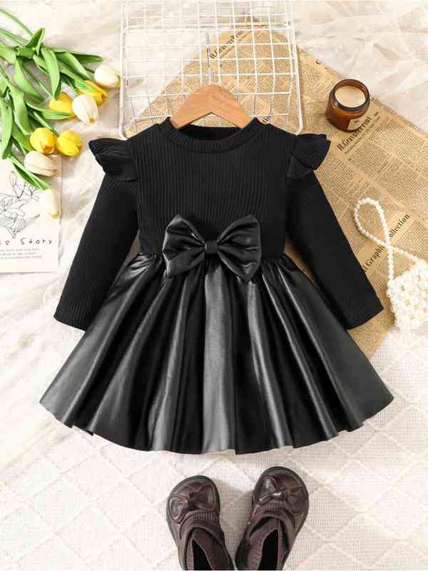 color block black dress A-Line Color Block Shift Dress 10 main image 0