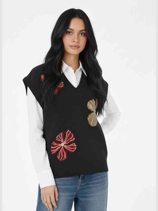 Vest Black Sweaters - Buy Vest Black Sweaters online in India