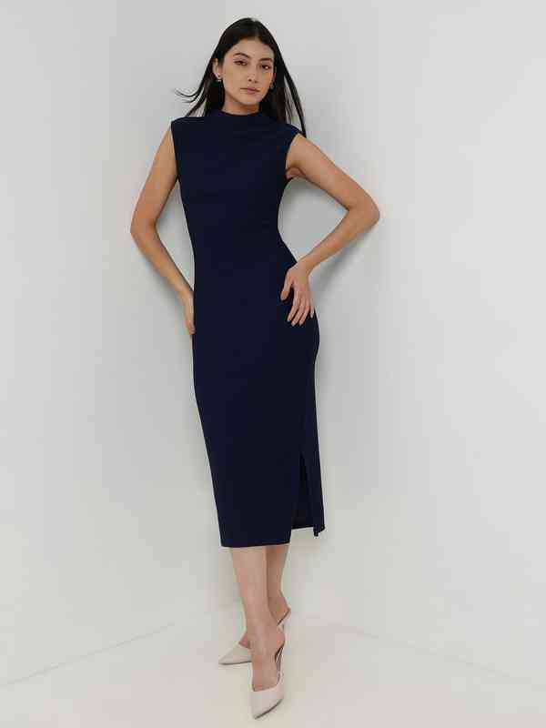 90s dress formal Elegant Deep V-Neck Sleeveless Formal Gown with High Slit – Burgundy,  Emerald, and Plum