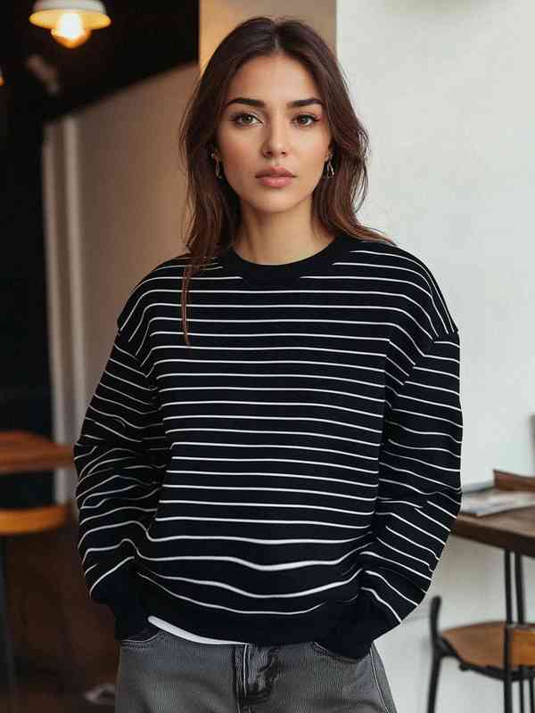 TRENDYOL Damen Sweatshirt Regular Fit – Rundhalsausschnitt, Aus Baumwolle-Mix, Bequemer Basic